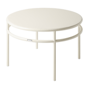 Table basses ronde en acier blanc perlé 80cm T37 - Tolix