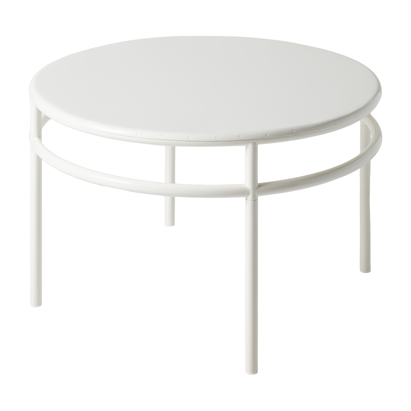 Table basses ronde en acier blanc pur 80cm T37 - Tolix