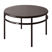 Mesa de centro ronde en acero negro marrón 80cm T37 - Tolix