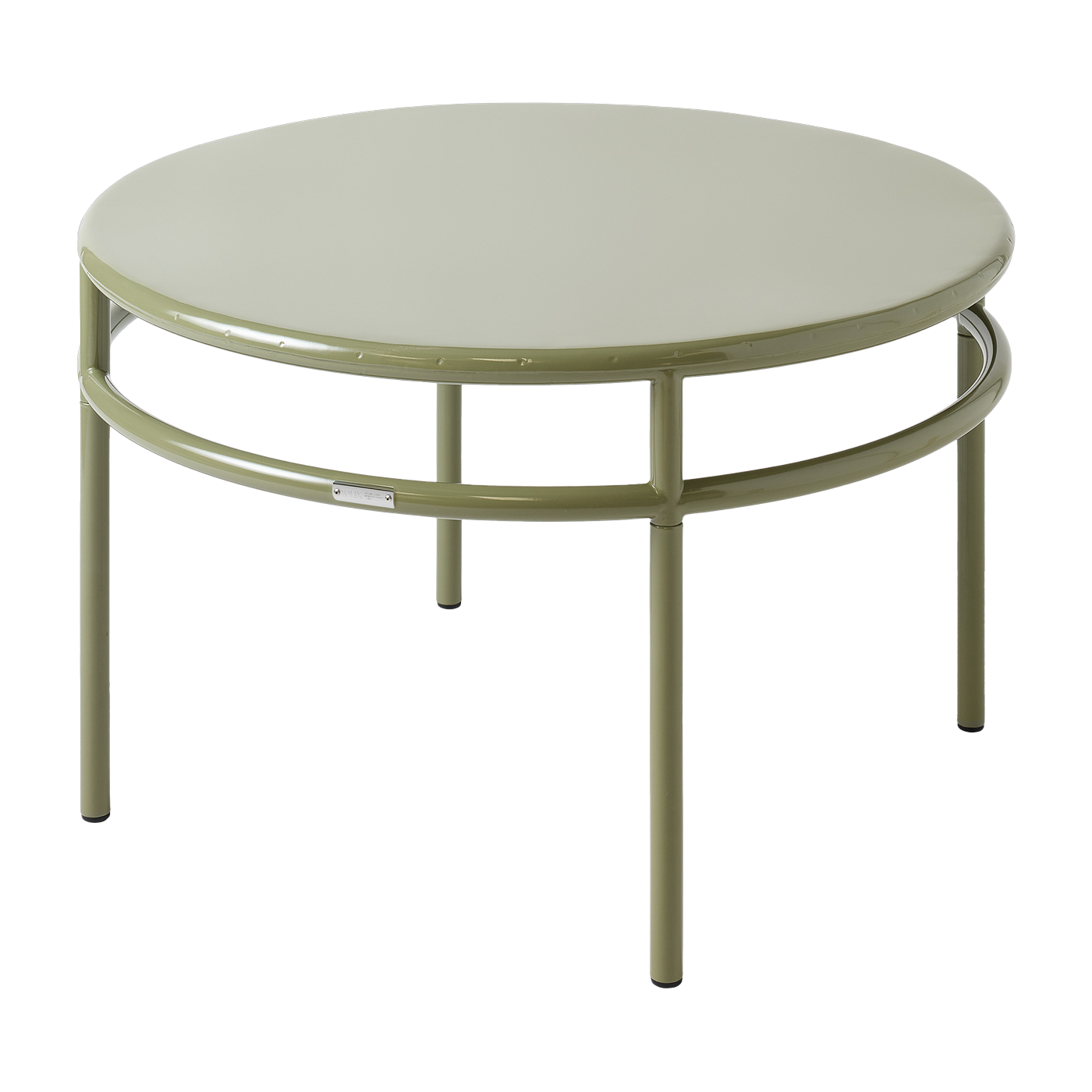 Table basses ronde en acier vert jonc 80cm T37 - Tolix