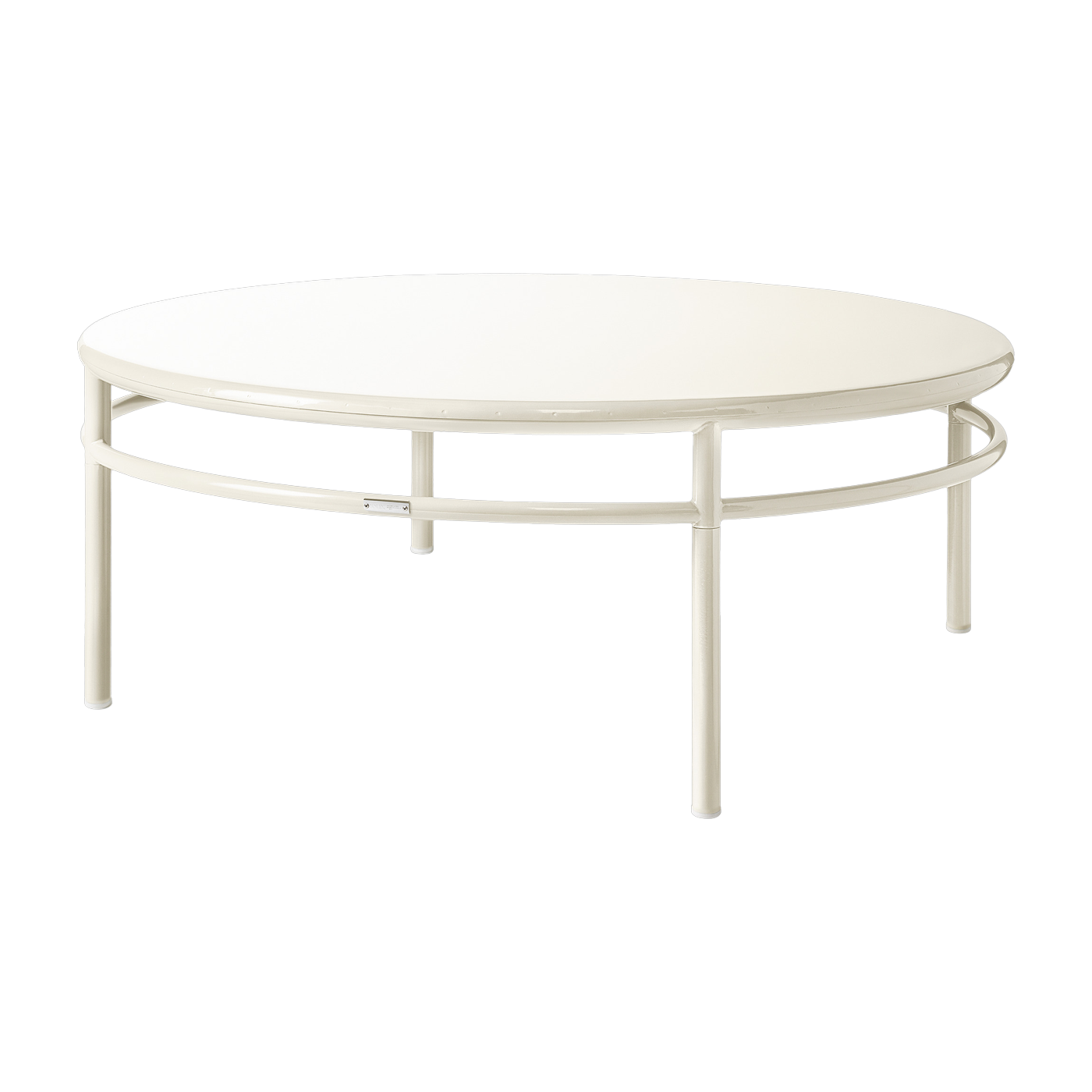 Table basse ronde en acier blanc perlé 120cm T37 - Tolix