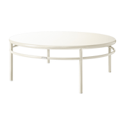 Mesa de centro ronde en acero blanco perla 120cm T37 - Tolix