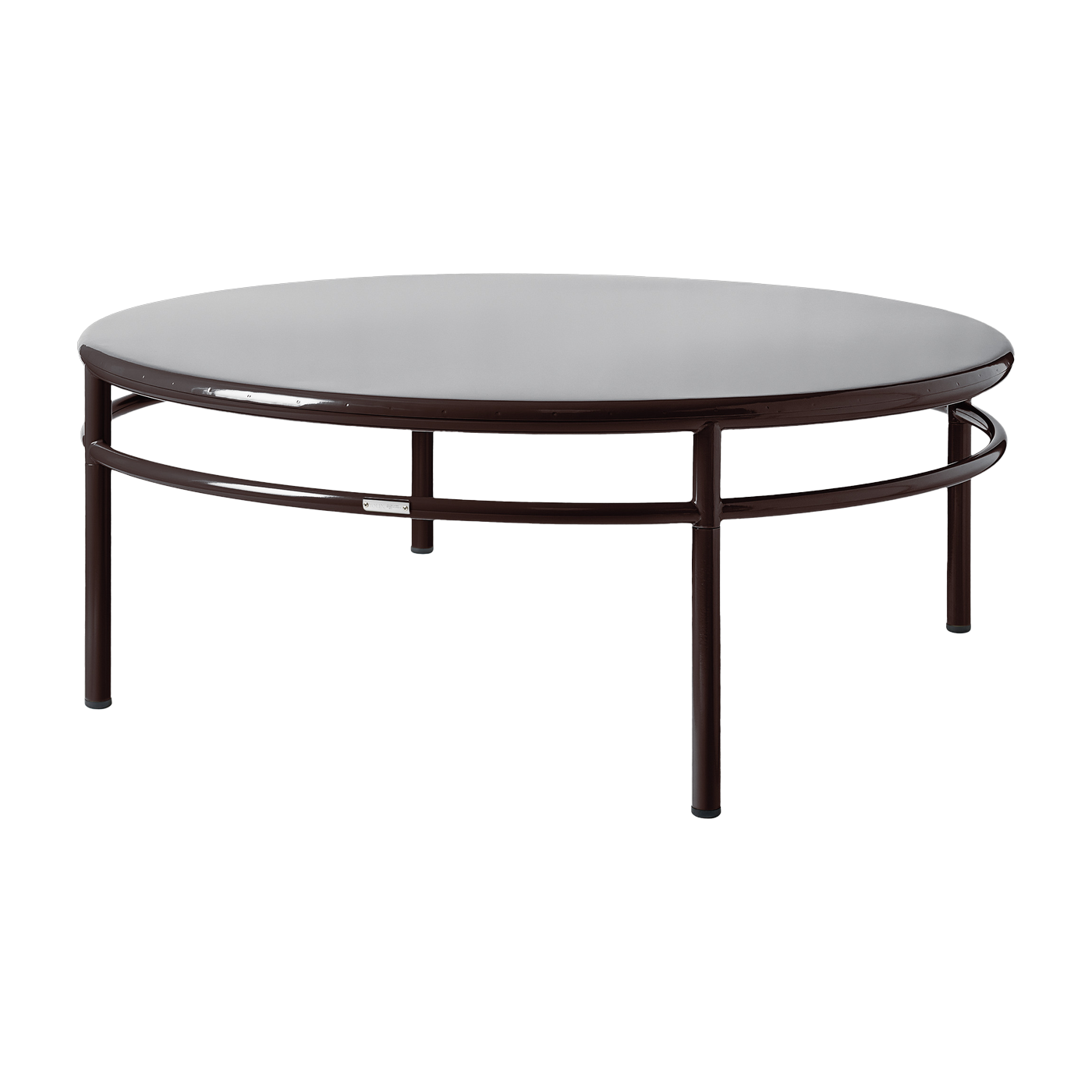 Table basse ronde en acier brun noir 120cm T37 - Tolix