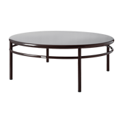Table basse ronde en acier brun noir 120cm T37 - Tolix