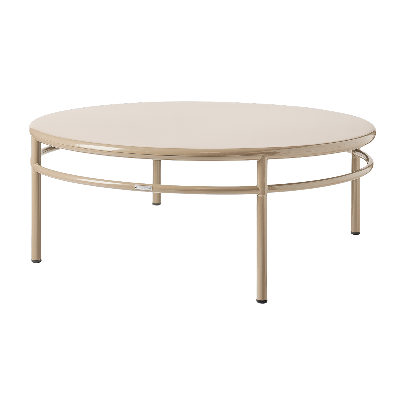 Table basse ronde en acier gris beige 120cm T37 - Tolix