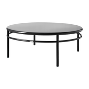 Table basse ronde en acier noir foncé 120cm T37 - Tolix