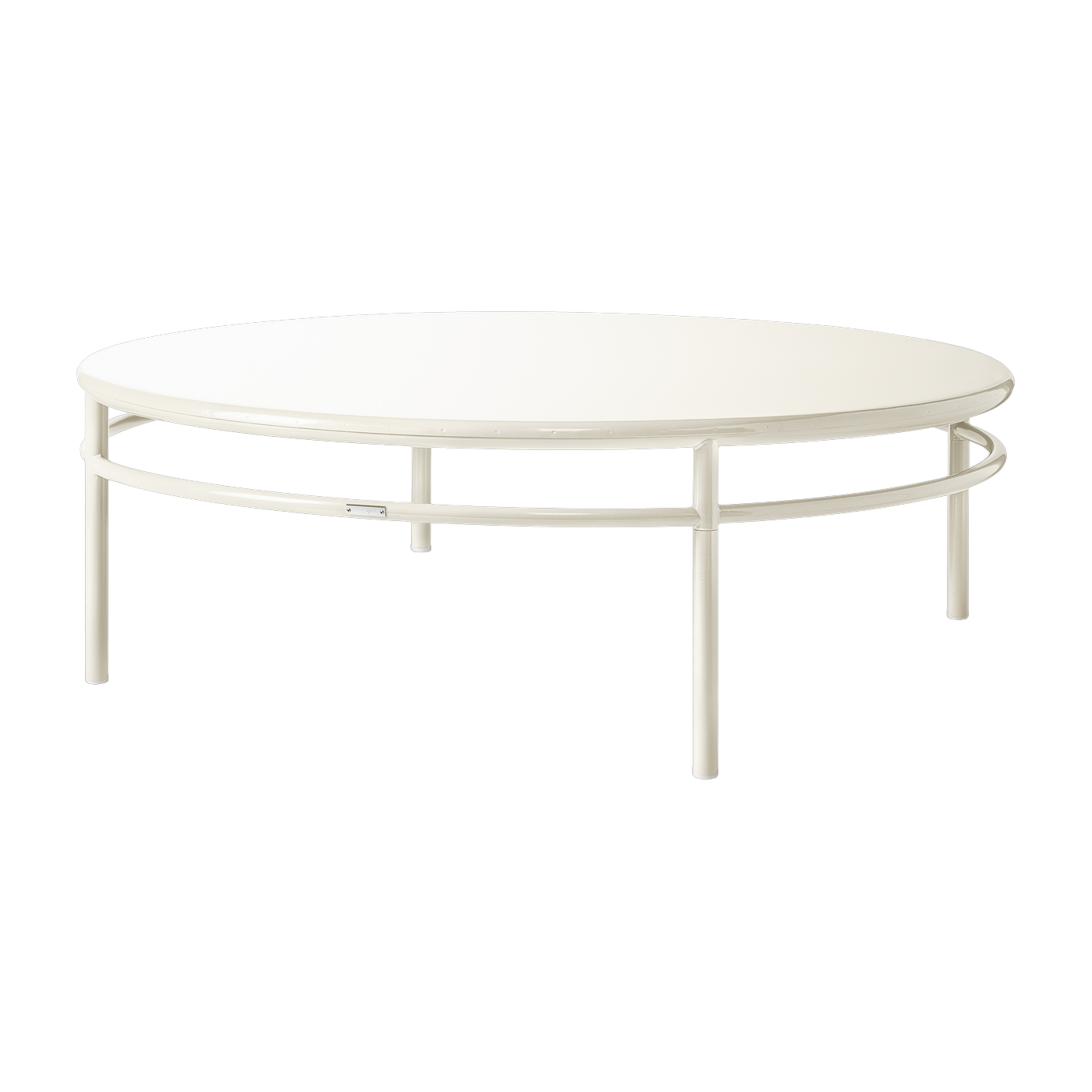 Table basse ronde en acier blanc perlé 140cm T37 - Tolix