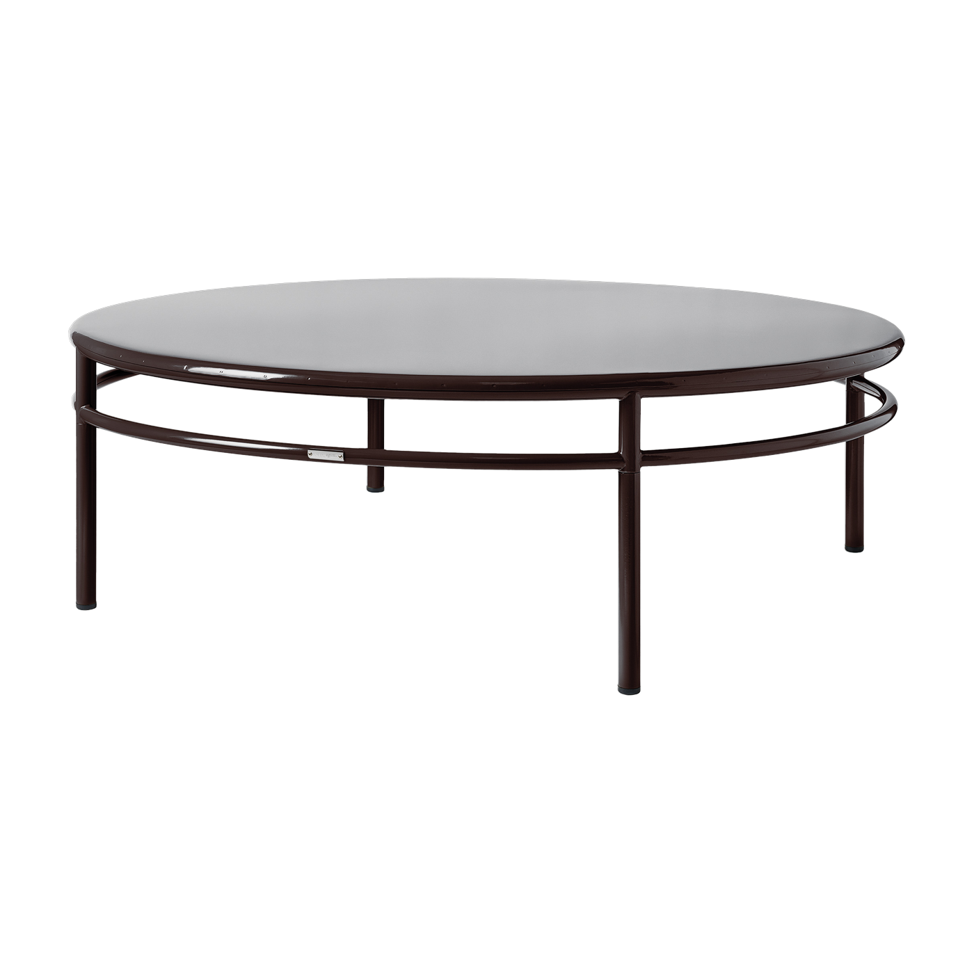 Table basse ronde en acier brun noir 140cm T37 - Tolix