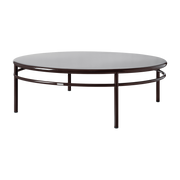 Couchtisch ronde aus schwarzbraunem Stahl 140cm T37 - -. Tolix