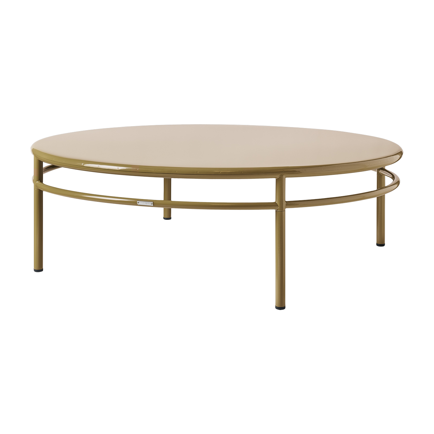 Table basse ronde en acier brun vert 140cm T37 - Tolix