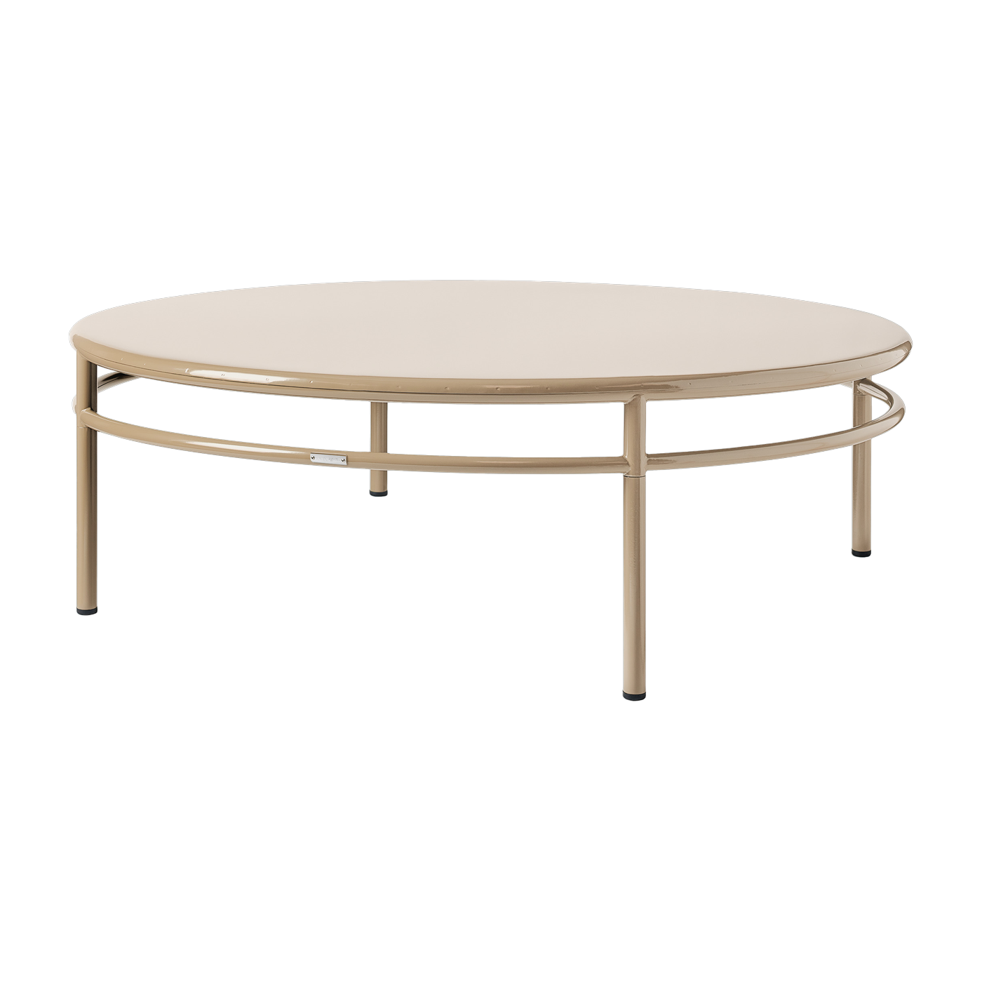 Table basse ronde en acier gris beige 140cm T37 - Tolix