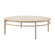 Table basse ronde en acier gris beige 140cm T37 - Tolix