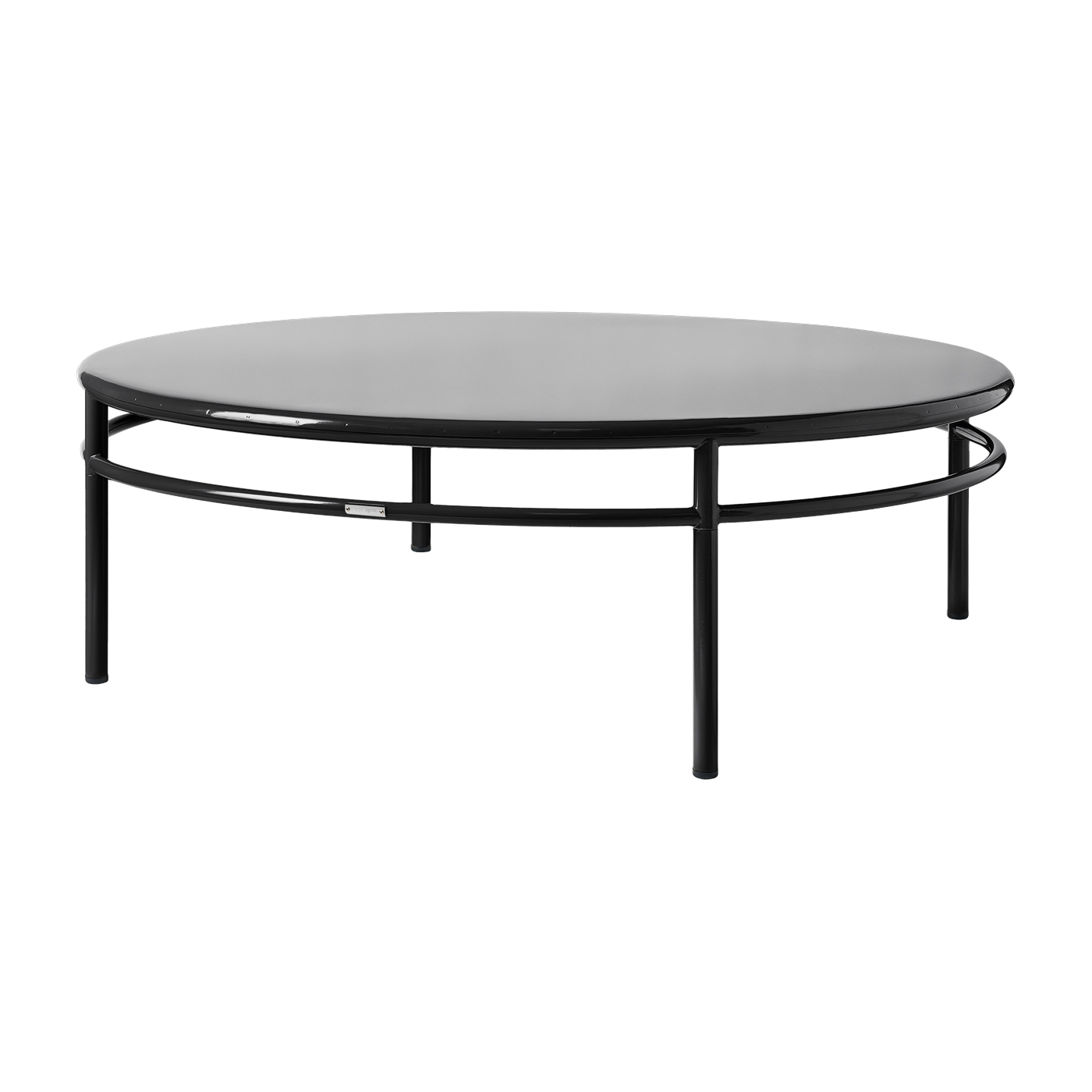 Table basse ronde en acier noir foncé 140cm T37 - Tolix