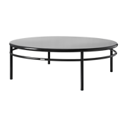 Table basse ronde en acier noir foncé 140cm T37 - Tolix