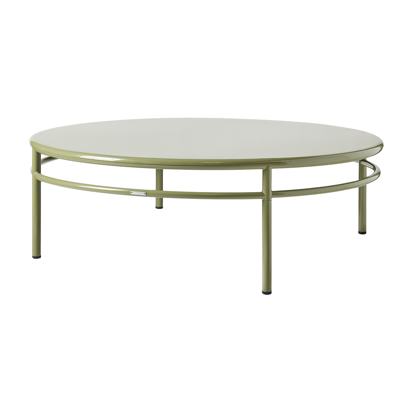 Table basse ronde en acier vert jonc 140cm T37 - Tolix
