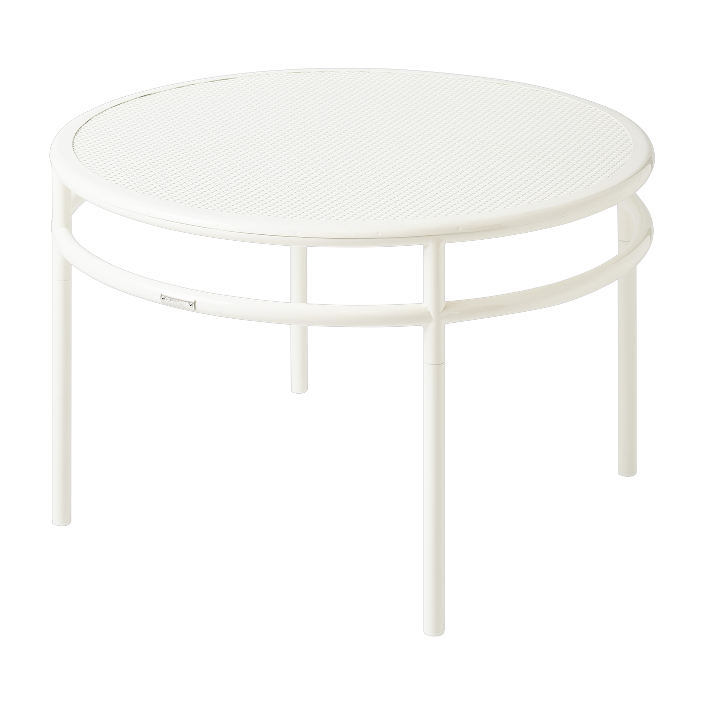Table basse ronde en acier tressé banc pur T37 - Tolix