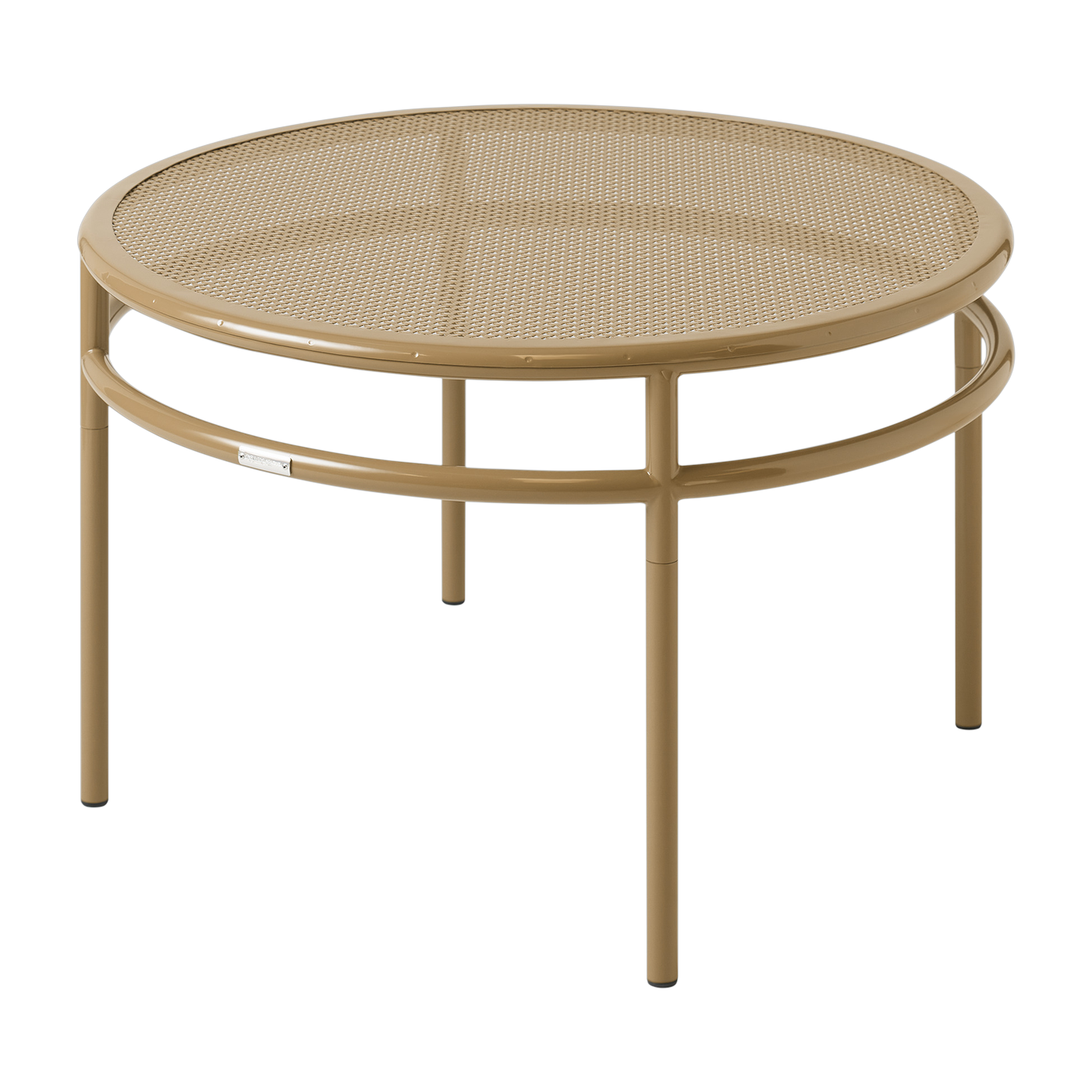 Table basse ronde en acier tressé brun vert T37 - Tolix
