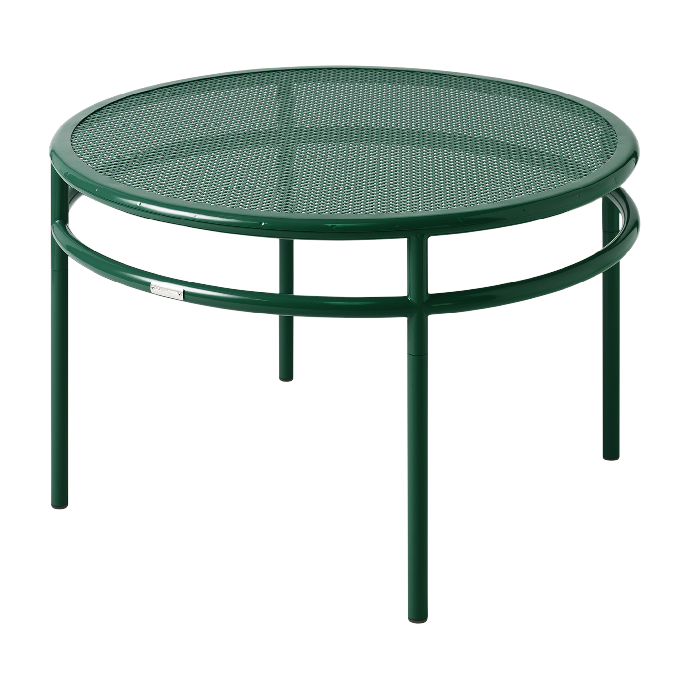Table basse ronde en acier tressé vert mousse T37 - Tolix
