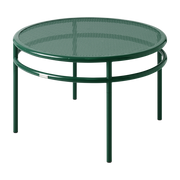 Table basse ronde en acier tressé vert mousse T37 - Tolix