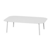 Table de jardin ovale en acier blanc 120cm Lago - Metallbude