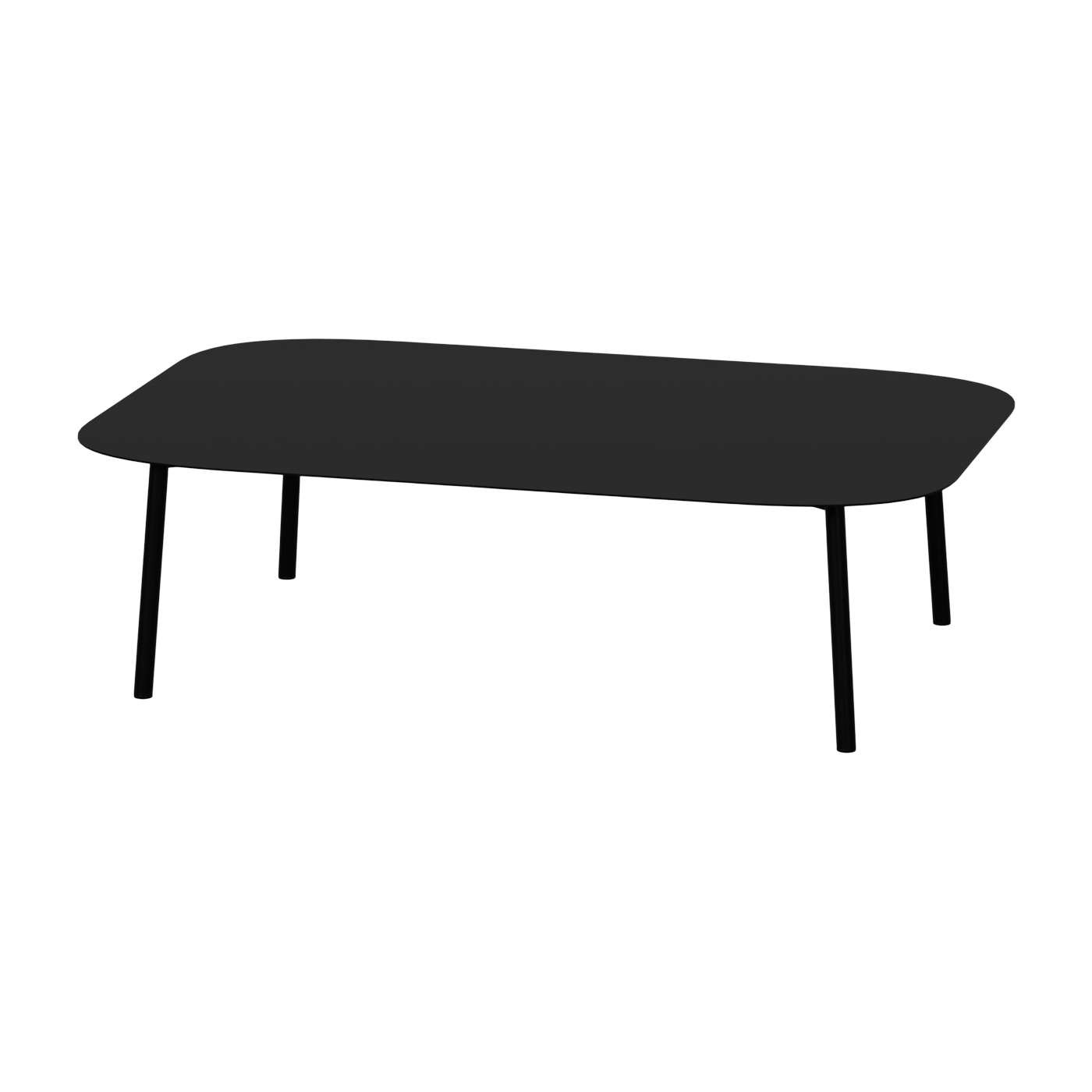 Ovaler Gartentisch aus Stahl schwarz 120cm Lago -. Metallbude
