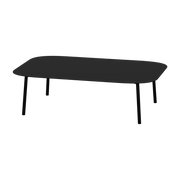 Black steel oval garden table 120cm Lago - Metallbude