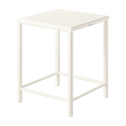 White pearl braided steel square stool 46cm T37 - Tolix