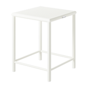 Pure white braided steel square stool 46cm T37 - Tolix
