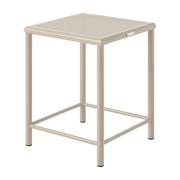 Quadratischer Hocker aus geflochtenem Stahl grau beige 46cm T37 -. Tolix