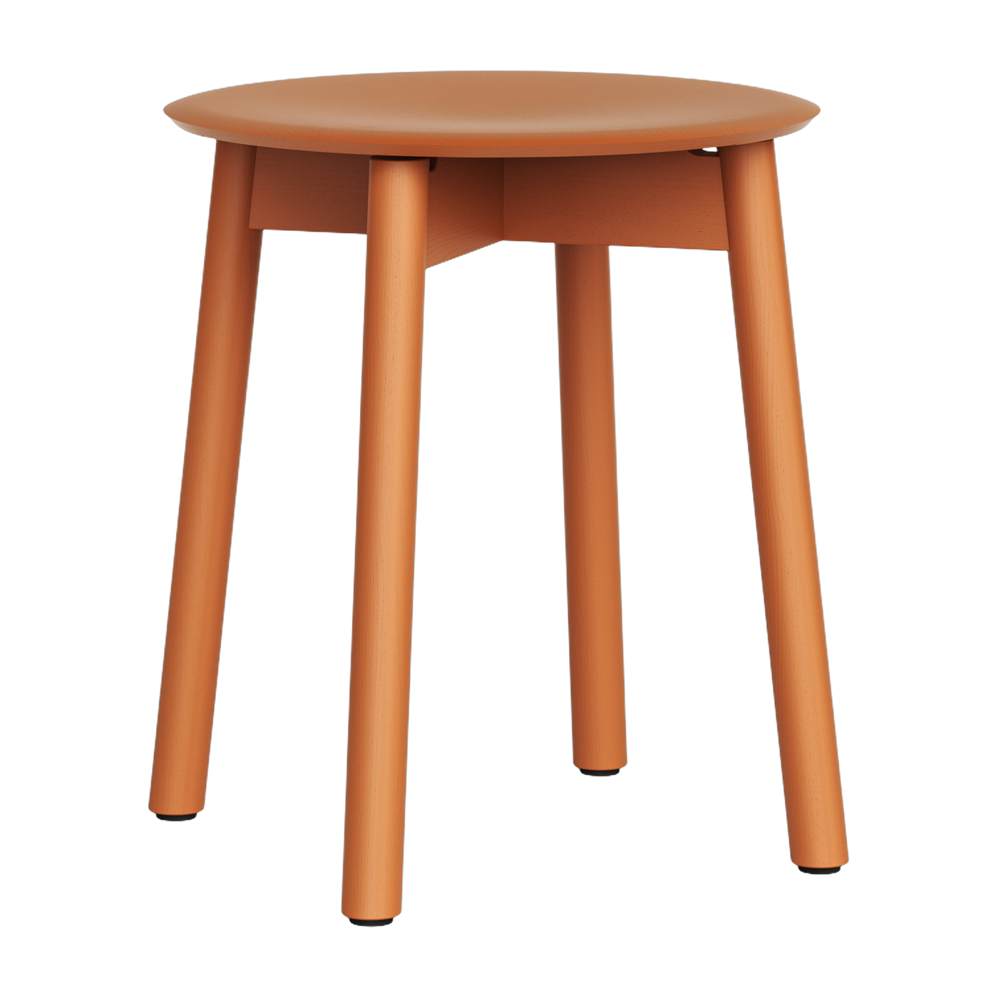 مقعد خشبي معتمد بيئياً برتقالي فاقع 40x45cm full SSD Wood - TIPTOE