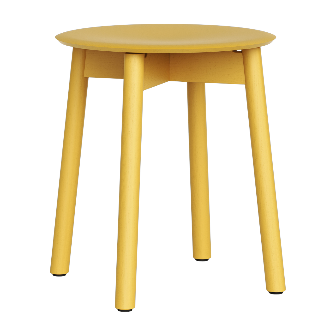 مقعد خشبي معتمد بيئياً أصفر 40x45cm full SSD Wood - TIPTOE