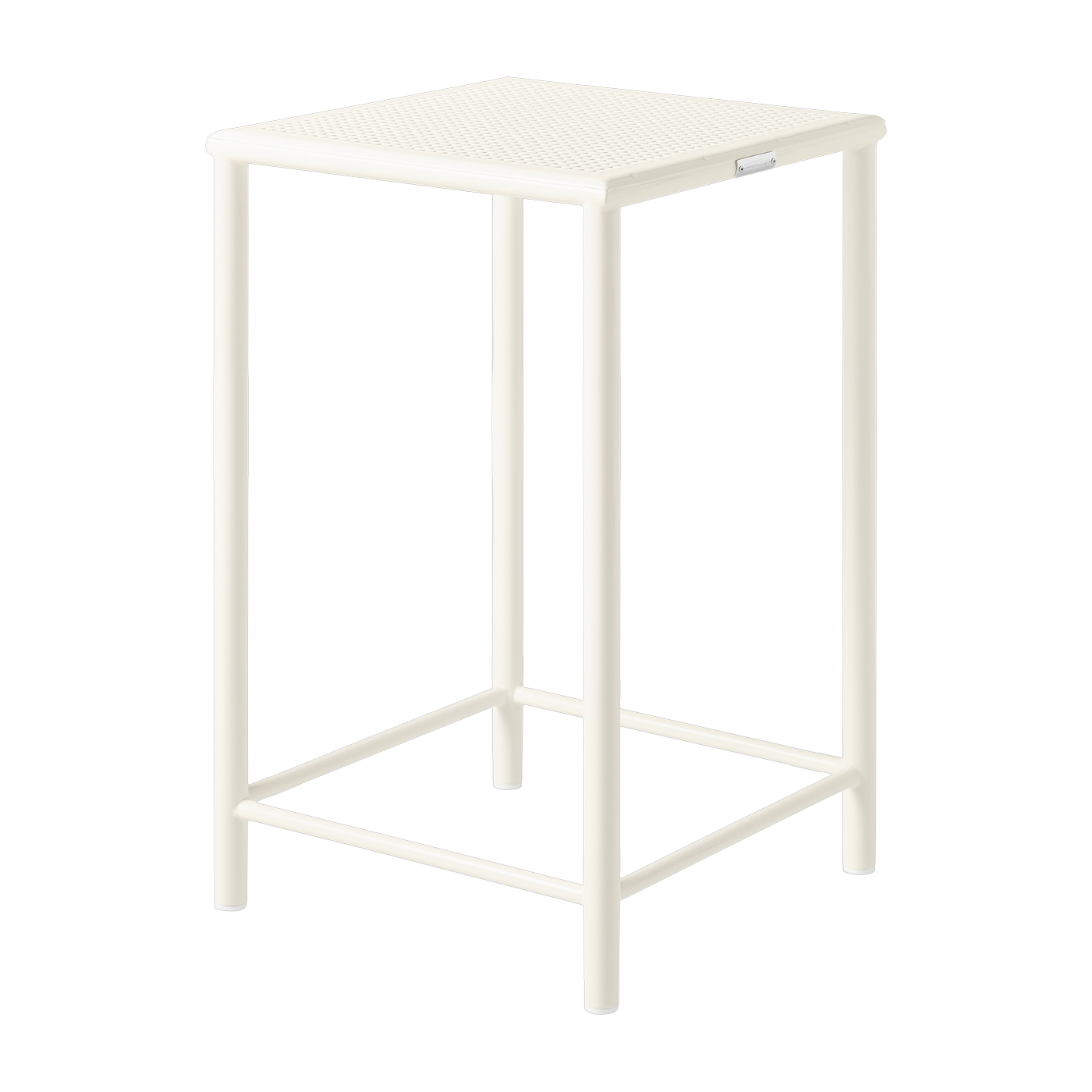 Taburete cuadrado de acero trenzado perla blanca 65cm T37 - Tolix
