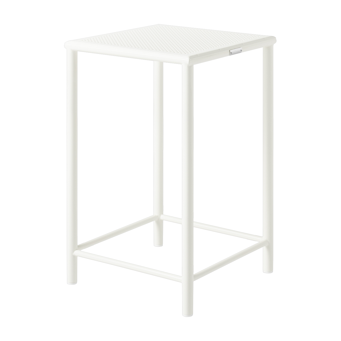 Taburete de bar cuadrado de acero trenzado blanco puro 65cm T37 - Tolix