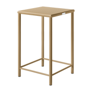 Brown-green braided steel square stool 65cm T37 - Tolix