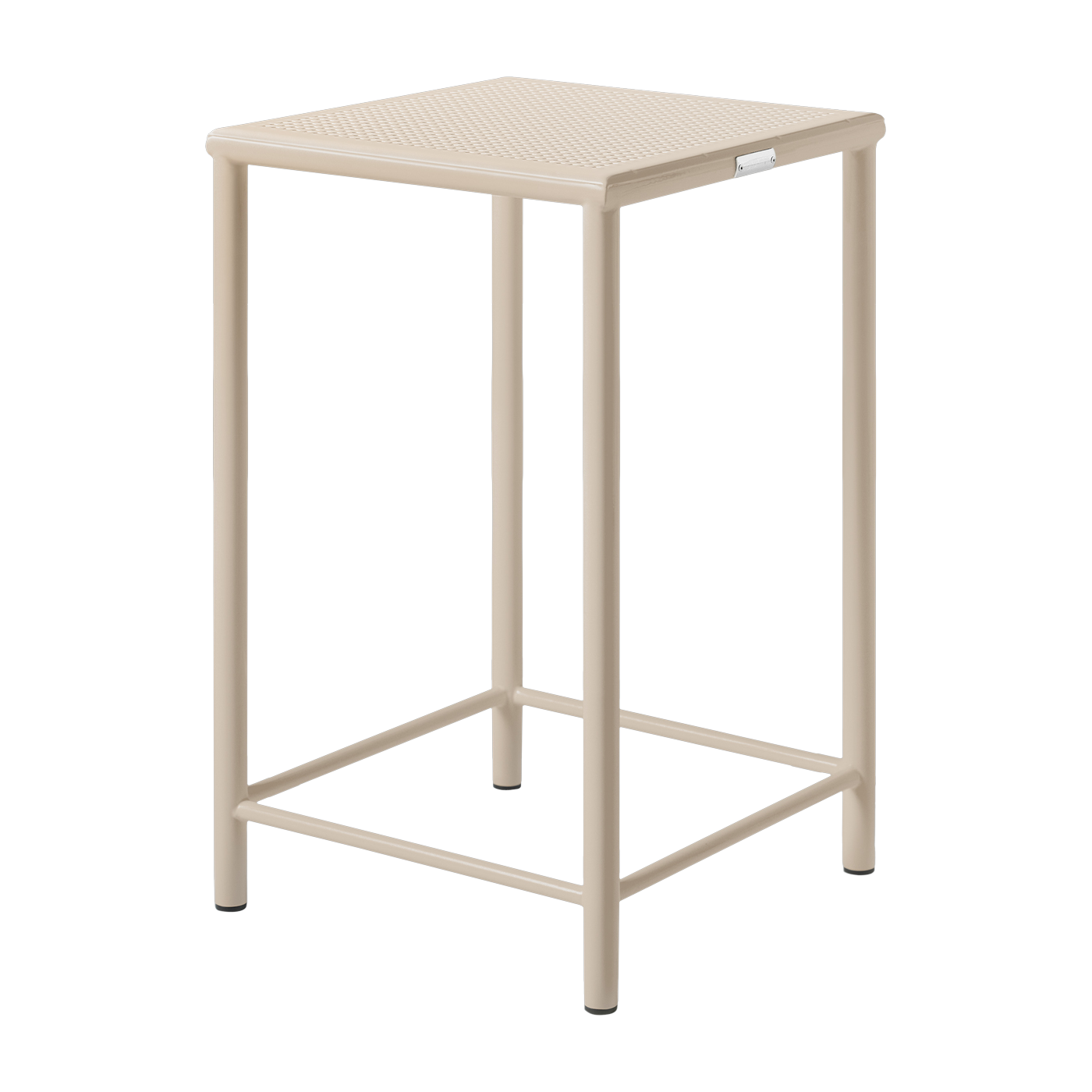 Taburete cuadrado de acero trenzado gris beige 65cm T37 - Tolix
