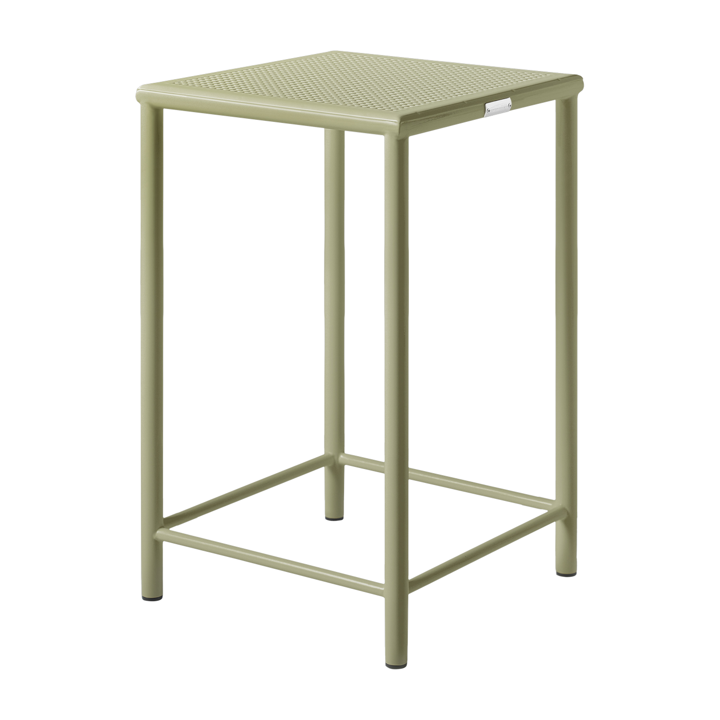 Braided green steel square stool 65cm T37 - Tolix