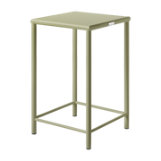 Tabouret de bar carré en acier tressé vert jonc 65cm T37 - Tolix