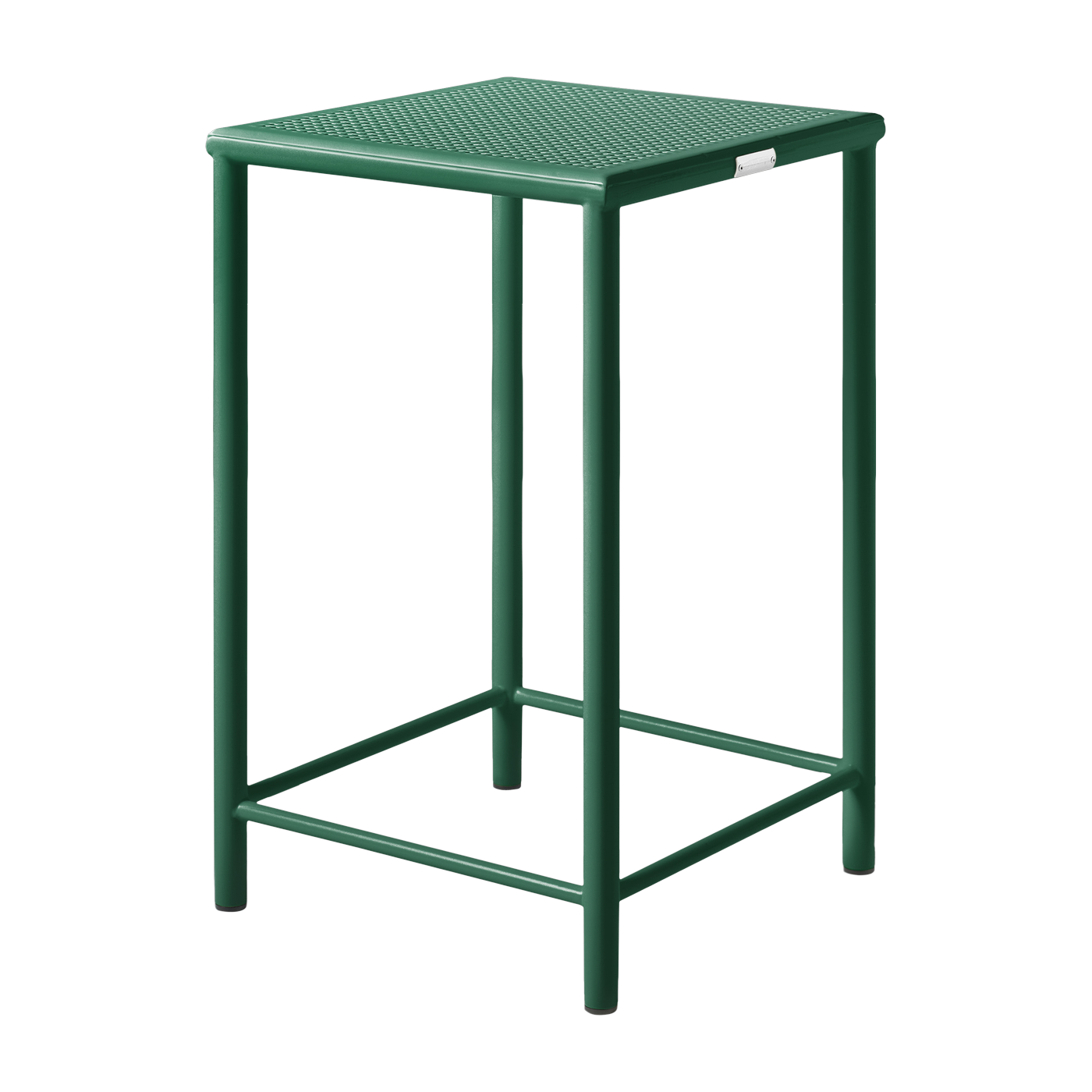 Green braided steel square stool mousse 65cm T37 - Tolix
