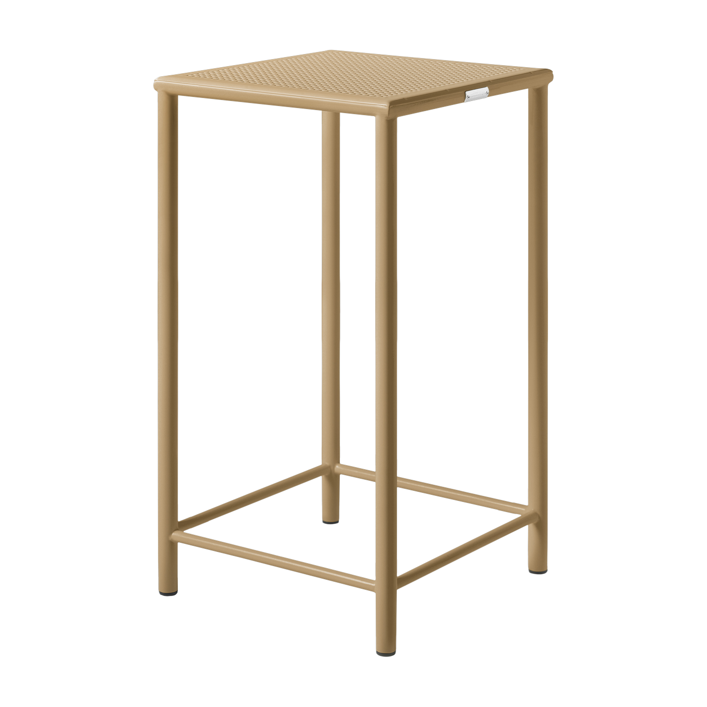 Tabouret de bar carré en acier tressé brun vert 75cm T37 - Tolix