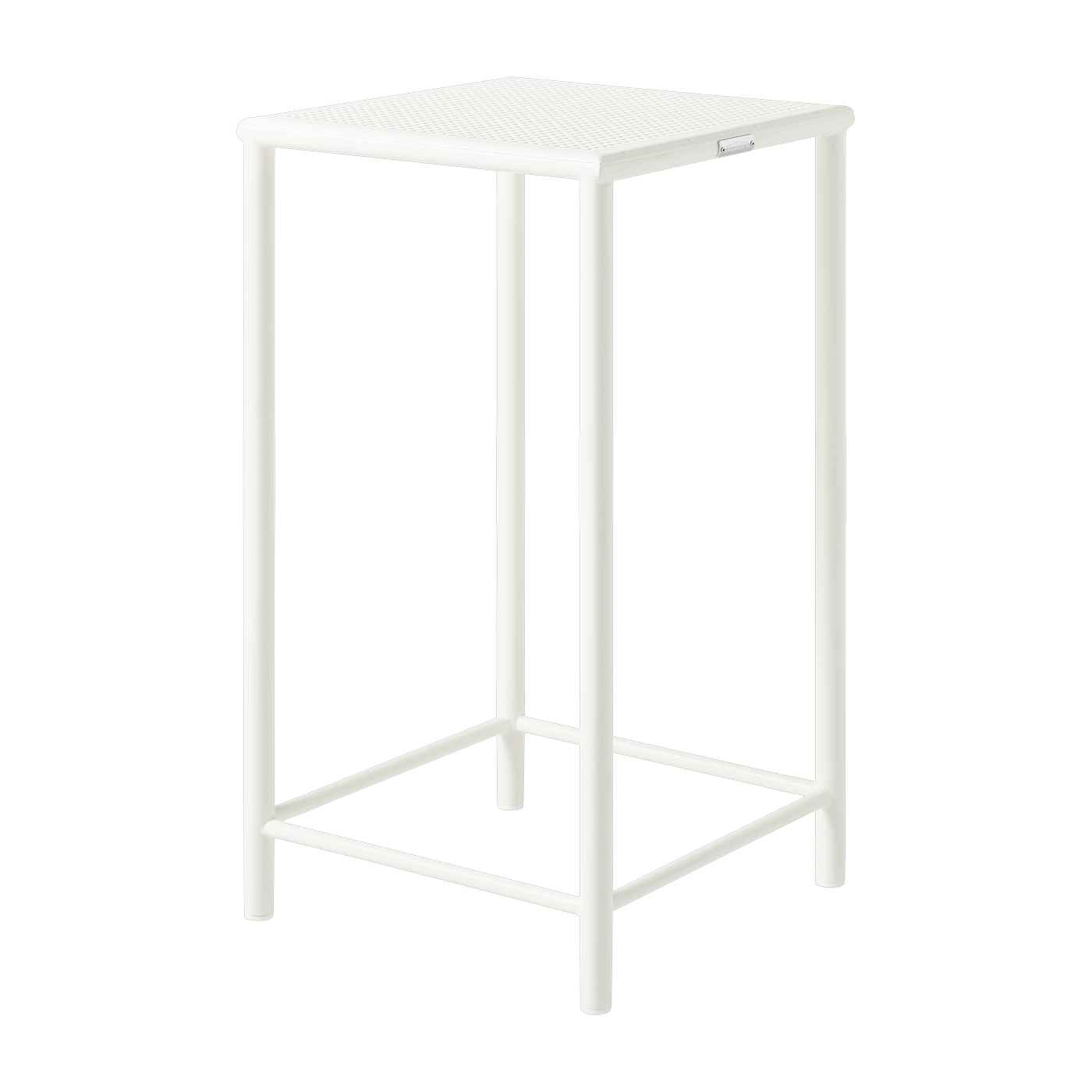 Taburete de bar cuadrado de acero trenzado blanco puro 75cm T37 - Tolix