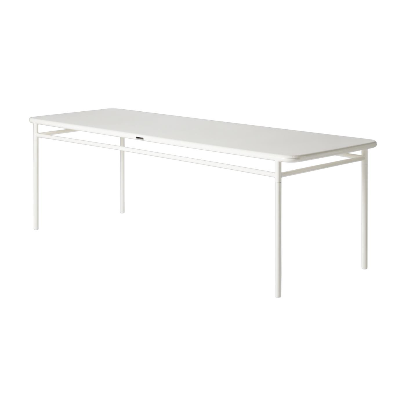 Table à manger rectangulaire en acier blanc pur 240x80x75cm T37 - Tolix