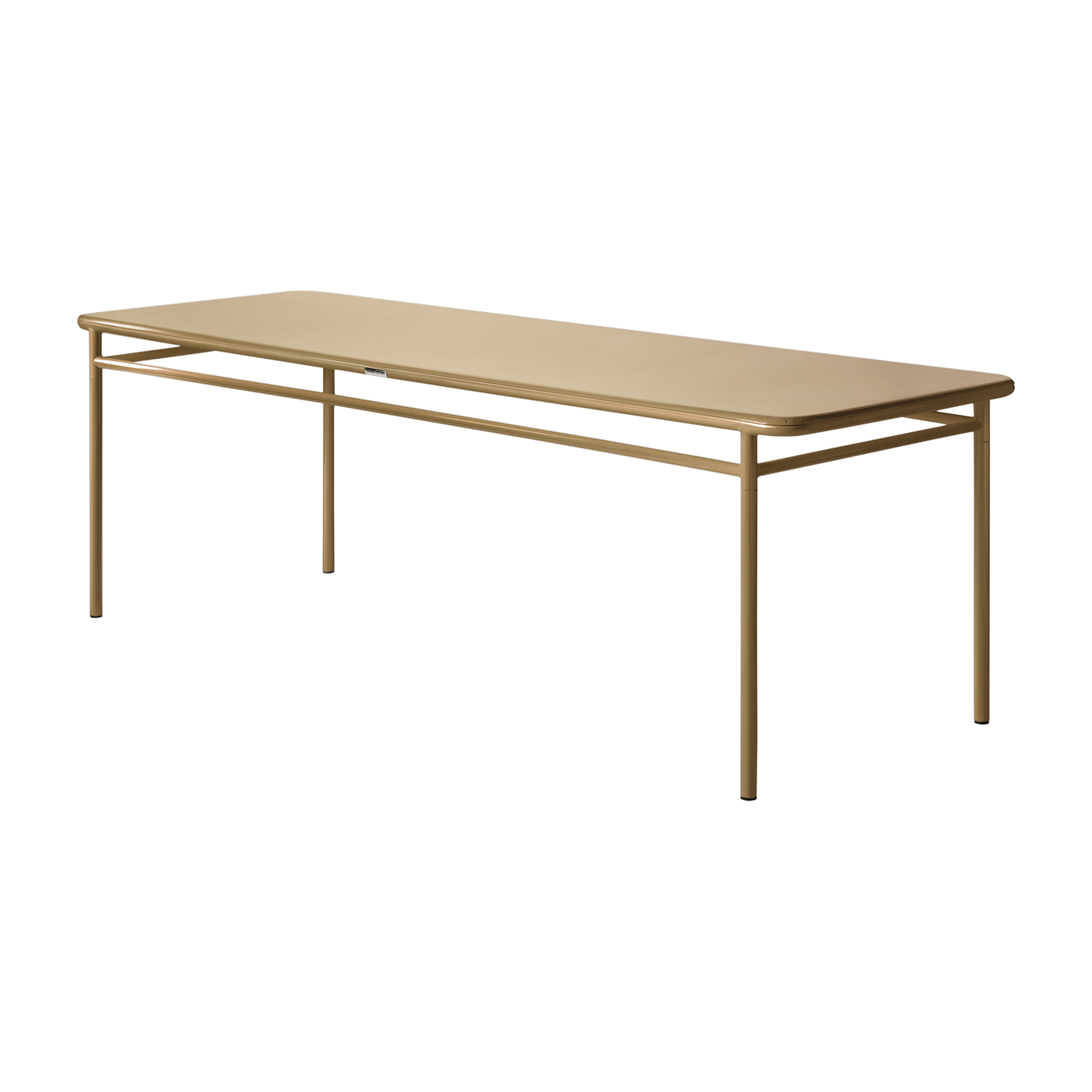 Table à manger rectangulaire en acier brun vert 240x80x75cm T37 - Tolix