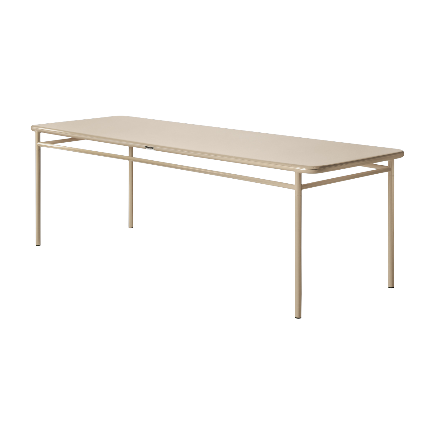 Table à manger rectangulaire en acier gris beige 240x80x75cm T37 - Tolix