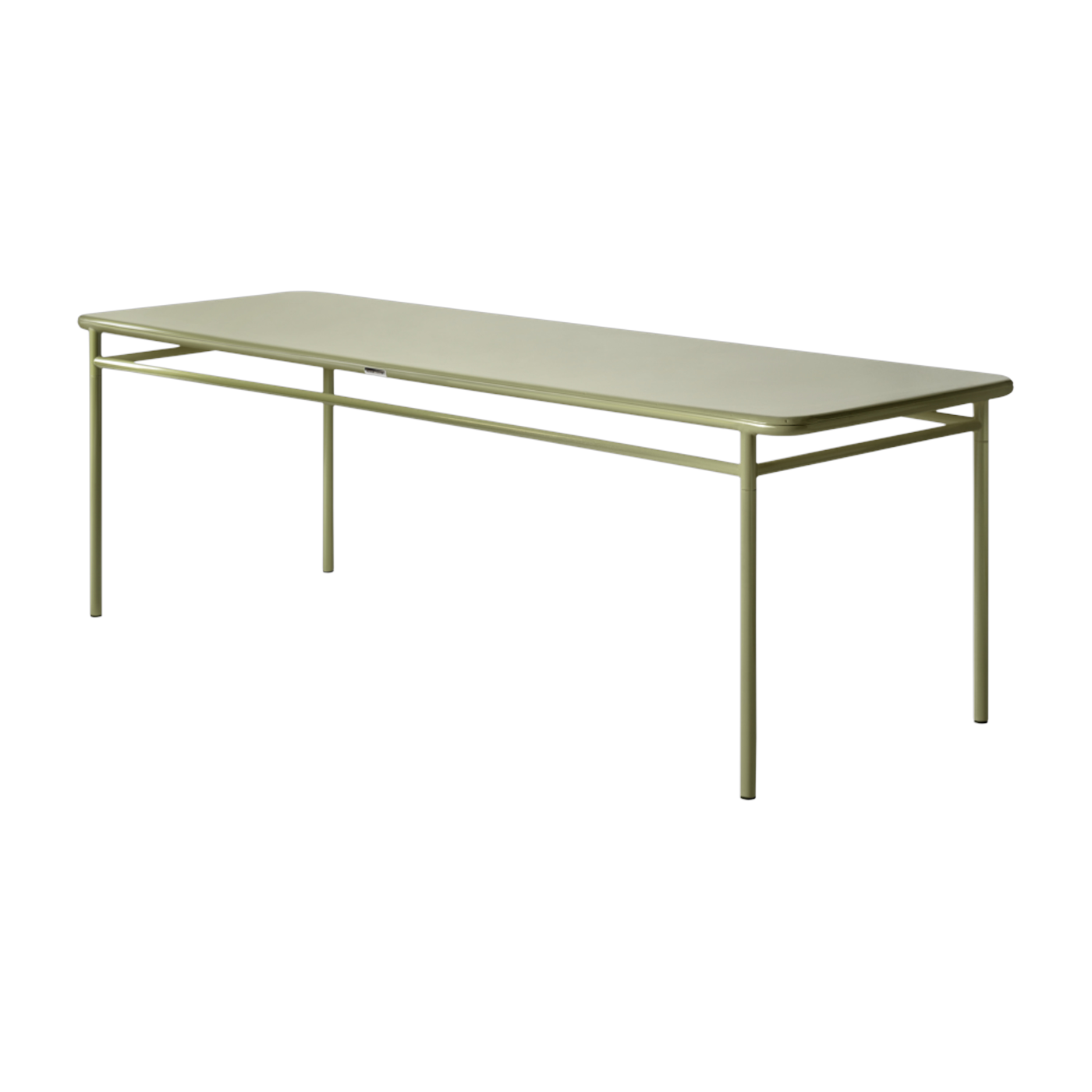 Table à manger rectangulaire en acier vert jonc 240x80x75cm T37 - Tolix
