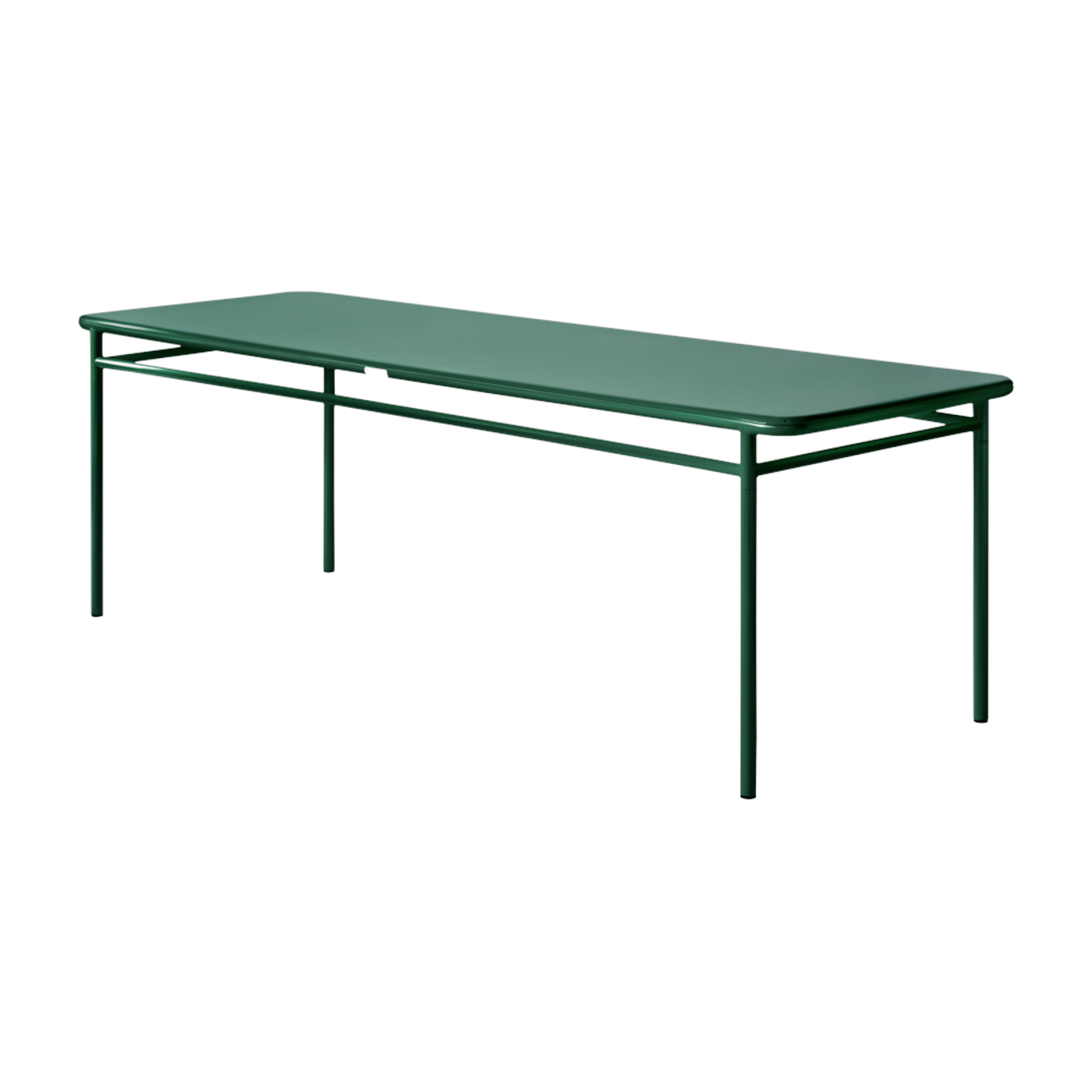 Table à manger rectangulaire en acier vert mousse 240x80x75cm T37 - Tolix