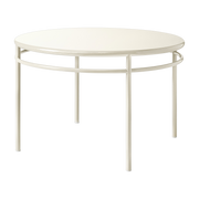Table à manger ronde en acier blanc perlé 120cm T37 - Tolix