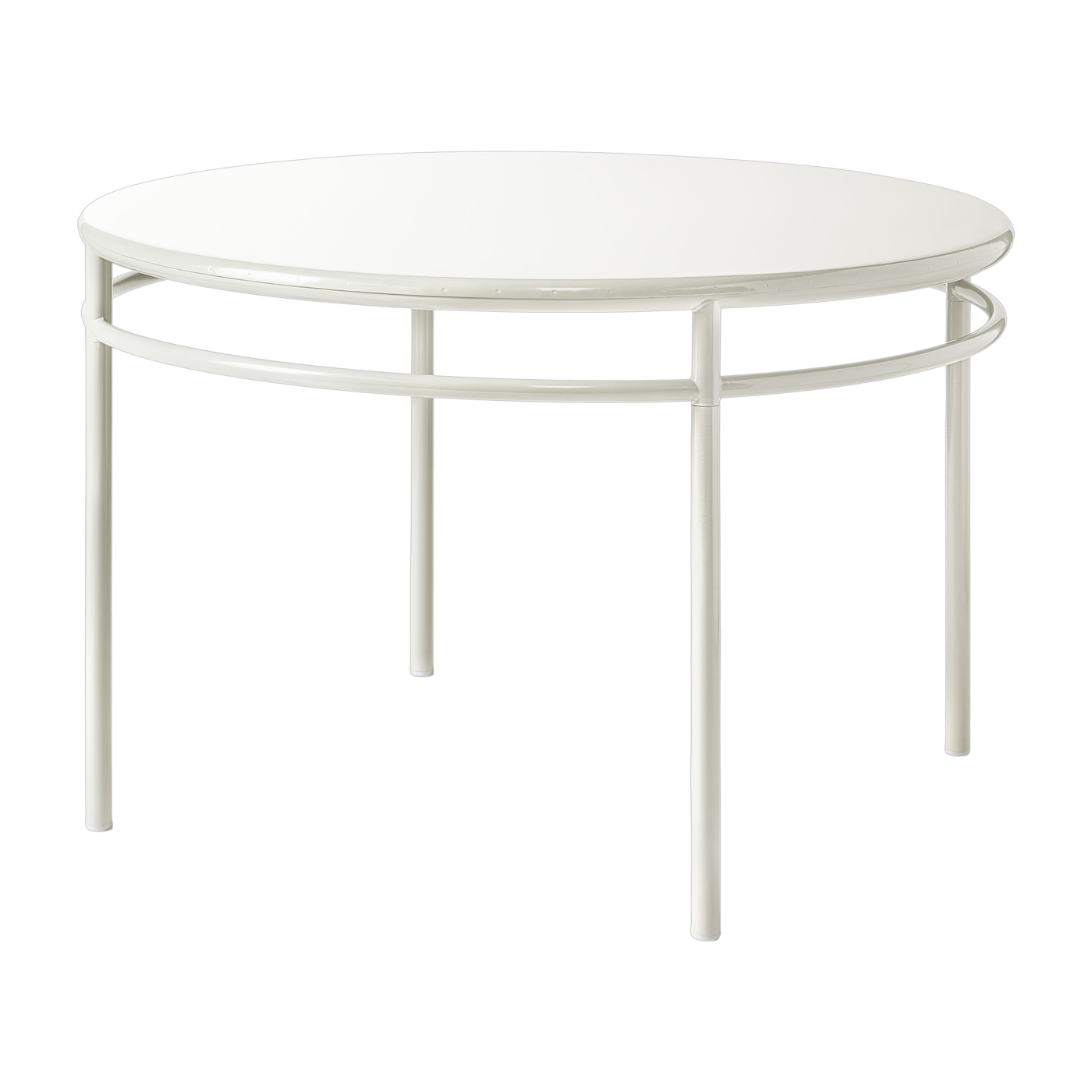 Table à manger ronde en acier blanc pur 120cm T37 - Tolix
