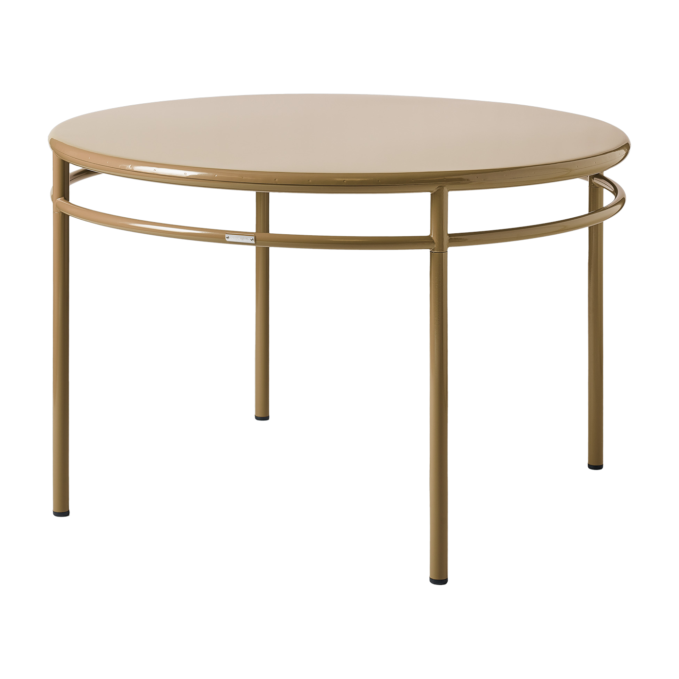 Table à manger ronde en acier brun vert 120cm T37 - Tolix