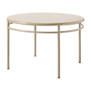 Table à manger ronde en acier gris beige 120cm T37 - Tolix