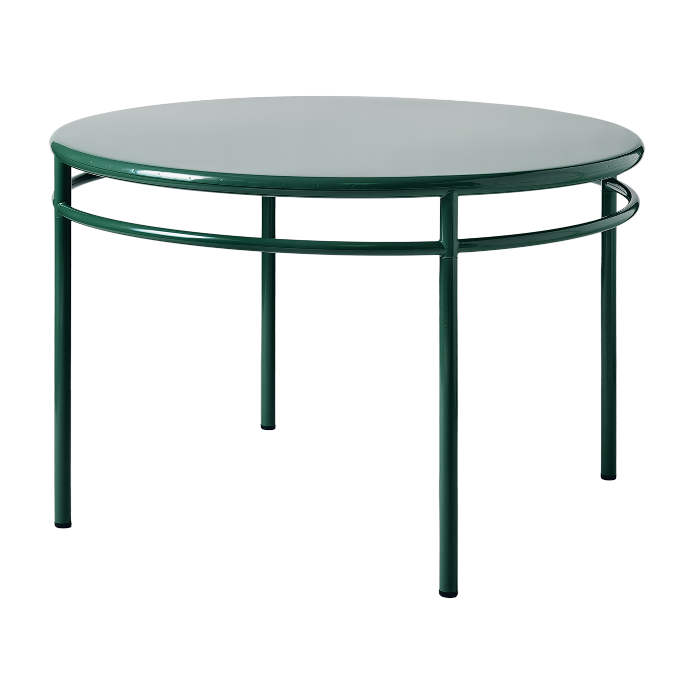 Table à manger ronde en acier vert mousse 120cm T37 - Tolix